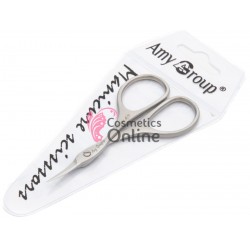 Forfecuta Amy Group pentru cuticule AMG17 Argintie mata cu varf curb Extra Quality